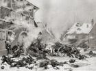 Fire Attack on a Barricaded House, photogravure by Goupil and Company (photogravure)