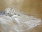 Prince Otto von Bismarck on his Death Bed, 1898 (chalk on paper)