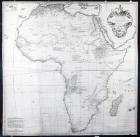 Map of Africa, engraved by Guillaume Delahaye, 1749 (engraving) (b/w photo)