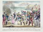 Arrival of His Majesty Ferdinand VII and his family at Porte Sainte Marie, 1 October 1823, 1823 (coloured engraving)