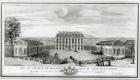 View of the Courtyard Facade of the Bellevue Castle, c.1750 (etching) (b/w photo)