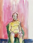 Male Nude, 2015, (watercolour)