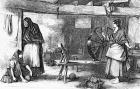 Spinning Net Thread in the Claddagh, Galway, illustration from 'The Illustrated London News', July 16 1870 (engraving)