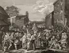 The March to Finchley, engraved by T.E. Nicholson, from 'The Works of Hogarth', published 1833 (litho)