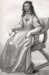 Margaret Cavendish, illustration from 'A catalogue of Royal and Noble Authors, Volume III', published in 1806 (colour litho)