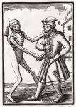 Death comes to the Jew, from 'Der Todten Tanz', published Basel, 1843 (litho)