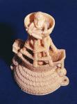 Top part of Salt Cellar by the Master of the Heraldic Ship, Nigeria, Bini-Portuguese, c.1525-1600 (ivory)