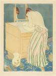 Woman bathing, 1890-1 (colour drypoint and aquatint on heavy laid paper)