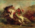 Collision of Moorish Horsemen, 1843-44 (oil on canvas)