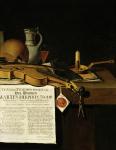 Vanitas still life homage to Admiral Marten Herpertszwoon Tromp, 1655