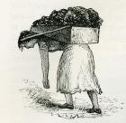 Woman carrying coal to the surface in East Scotland mines, from 'Cyclopaedia of Useful Arts and Manufactures' by Charles Tomlinson (engraving)