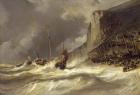 Storm on the Coast at Etretat, Normandy, 1851 (oil on canvas)