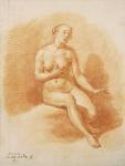 Female Nude, 1660 (red chalk on paper)