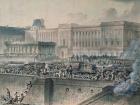 The Arrival of Louis XVI (1754-93) in Front of the Louvre, 17th July 1789 (w/c & gouache on paper)