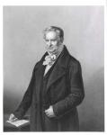 Portrait of Baron Alexander von Humboldt (1769-1859) (engraving) (b&w photo)