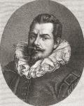 Hugo Grotius, 1583 1645, aka Huig de Groot, Hugo Grocio or Hugo de Groot. Jurist in the Dutch Republic. From Histoire des Peintres de Toutes les Écoles, École Hollandaise, published 1863. (litho)