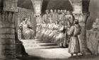 Philippe V (1293-1322) the Tall and the States-General reject the pretensions of Jeanne II, from 'Histoire de France' by Colart, published c.1840 (engraving)
