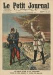 Both sides of the border, front cover illustration from 'Le Petit Journal', supplement illustre, 24th September 1911 (colour litho)