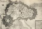 Plan and fortifications of Lille around 1670, from 'Memoires de Charles de Batz-Castelmore Comte d'Artagnan', published 1928 (litho)