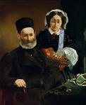 Portrait of Monsieur and Madame Auguste Manet, 1860 (oil on canvas)