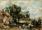 Sketch for 'The Haywain', c.1820 (oil on paper on panel)