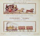 The 'London and York' Royal Mail Coach and Stephenson's 'Triumph', woven for the York Exhibition, 1879 (stevengraph) (see also 5300)