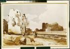 Notre Dame from the Quai St. Bernard (colour litho)