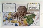 A Humorous Diplomatic Atlas of Europe and Asia, depicting Russia as the "Black Octopus", 1904 (engraving)