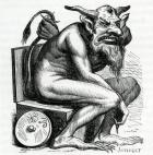Belphegor, illustration from the 'Dictionnaire Infernal' by Jacques Albin Simon Collin de Plancy, 1863 (engraving)