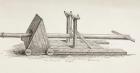 Medieval Battering Ram, c.1880 (litho)