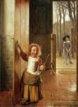 Children in a Doorway with 'Colf' Sticks, c.1658-60 (oil on panel)