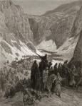 The Christian Army in the Mountains of Judea, illustration from 'Bibliotheque des Croisades' by J-F. Michaud, 1877 (litho)