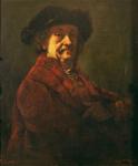 Copy of a Rembrandt Self Portrait, 1869 (oil on canvas)