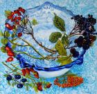 Blue Antique Bowl with Berries, 2010,watercolour