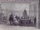 Christmas Eve in Germany: Martin Luther and his family, from 'The Illustrated London News', 26th December 1846 (engraving)