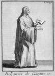 Cistercian nun in choir habit, c.1700 (engraving)