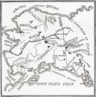 Map of the Klondike Gold Diggings and vicinity, Alaska, North America, 1898 - 1899. From The History of Our Country, published 1900