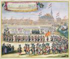 Commemoration of the Peace of Rijswijk, 1697 (coloured engraving)