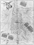 Plan and map of the town and citadel of Mont-Louis (pencil on paper) (b/w photo)