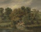 Sheep Washing at Postwick Grove, Norwich, c.1822 (oil on panel)