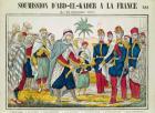 Submission of Abd el-Kader (1808-83) to Henri d'Orleans (1822-97) Duke of Aumale, 23rd December 1847 (coloured engraving)