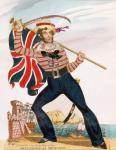 Mr E.F. Saville as 'Union Jack', pub. by Redington (engraving and collage)