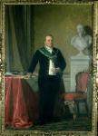 Portrait of Count Camillo Berso of Cavour (1810-61) (oil on canvas)