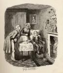 Oliver recovering from the fever, from 'The Adventures of Oliver Twist' by Charles Dickens (1812-70) 1838, published by Chapman & Hall, 1901 (engraving)