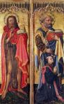 St. John the Baptist and St. Peter, from the Altarpiece of Pierre Rup, c.1450 (oil on panel)