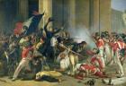 Scene of the 1830 Revolution at the Louvre (oil on canvas)