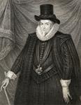 Portrait of Thomas Cecil (1542-1623), 1st Earl of Exeter, from 'Lodge's British Portraits', 1823 (litho)