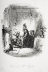 Paul and Mrs. Pipchin, illustration from 'Dombey and Son' by Charles Dickens (1812-70) first published 1848 (litho)