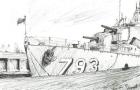 Destroyer 793 Boston Maritime Museum, 2003, (Ink on paper)