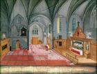 Interior of the Church, from 'L'Abbaye de Port-Royal', c.1710 (gouache on paper)